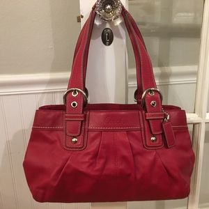 Coach Bag Red Leather